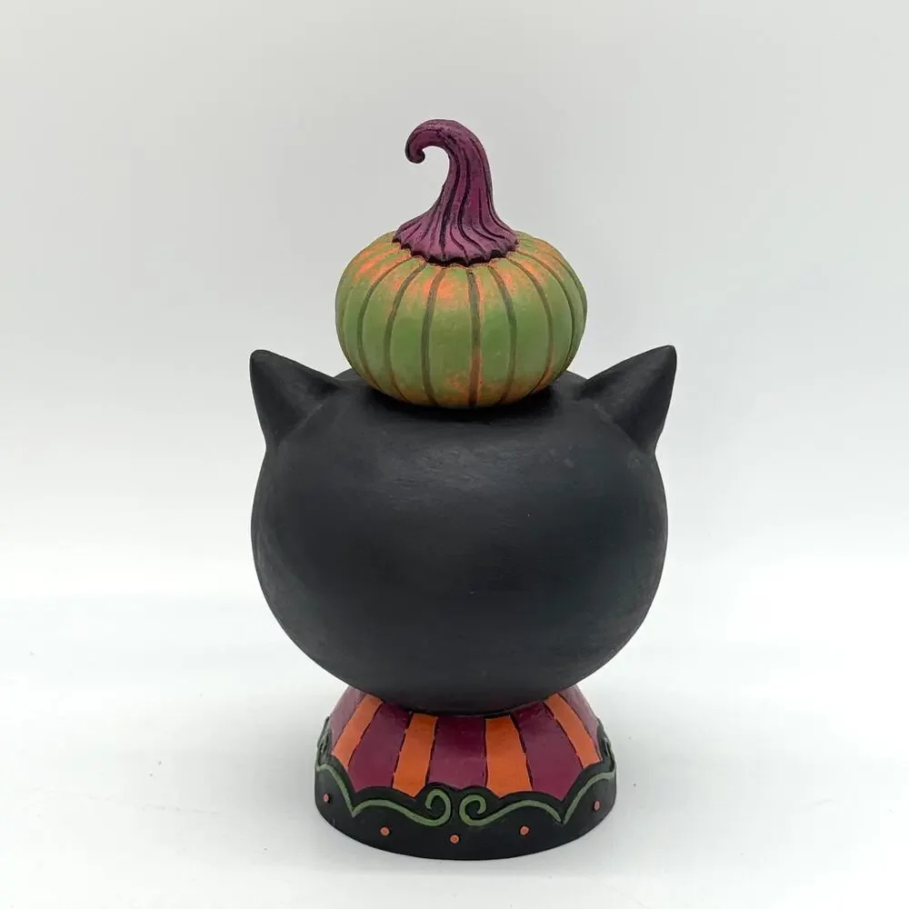 Bethany Lowe Johanna Parker Black Jack & Kinny Green Stack Cat Pumpkin Halloween